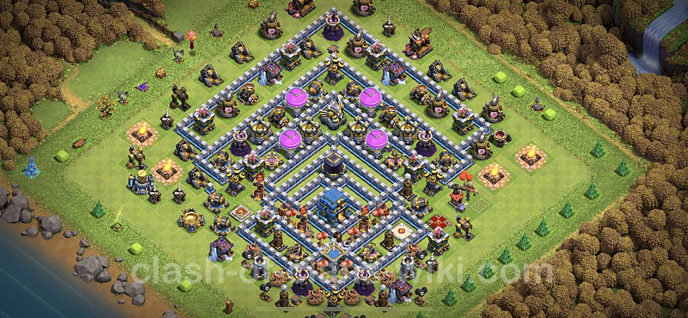 Base plan TH12 Max Levels with Link, Hybrid for Farming, #21