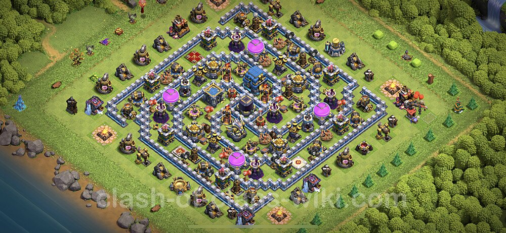 Base plan TH12 Max Levels with Link, Hybrid for Farming, #35