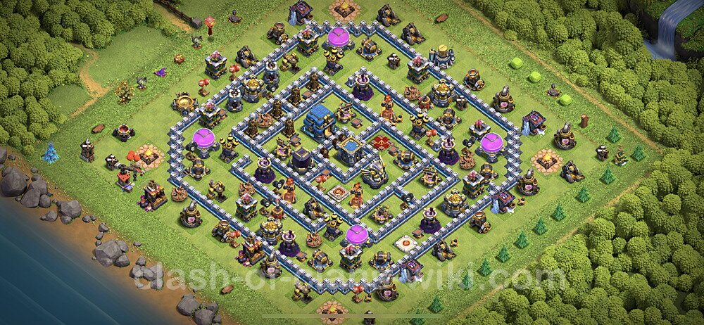 Base plan TH12 (design / layout) with Link, Anti Everything, Hybrid for Farming, #36