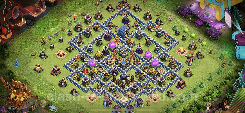Base plan TH12 (design / layout) with Link, Anti Everything, Hybrid for Farming, #37