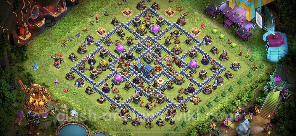 Base plan TH12 (design / layout) with Link, Anti 2 Stars for Farming, #45