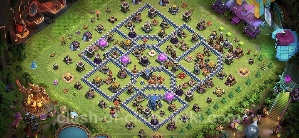 Base plan TH12 (design / layout) with Link, Anti Everything for Farming, #46