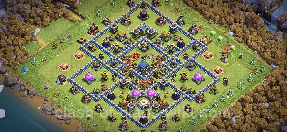 Base plan TH12 (design / layout) with Link, Anti 3 Stars, Anti Air / Electro Dragon for Farming 2023, #885