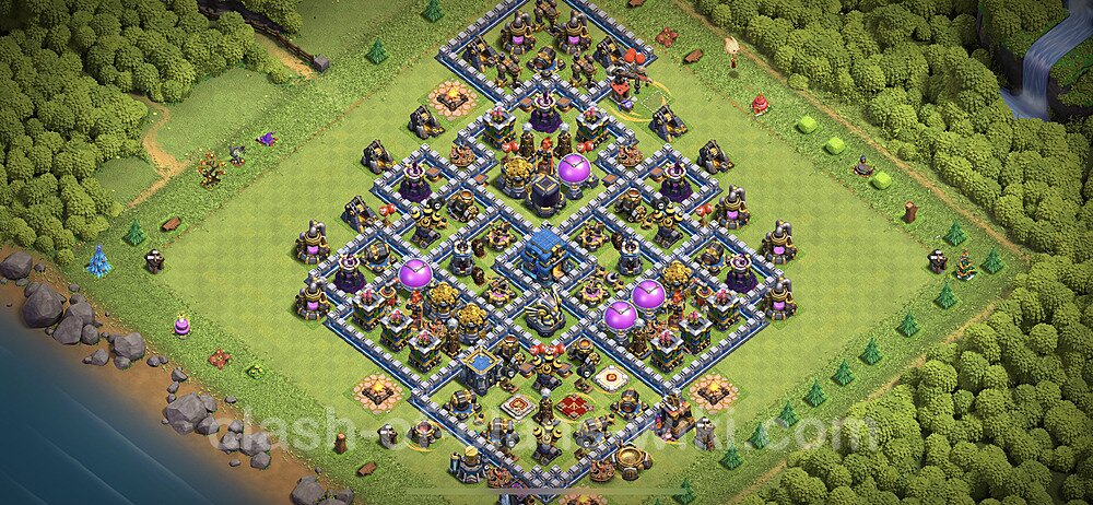 Base plan TH12 (design / layout) with Link, Anti 2 Stars, Anti Air / Electro Dragon for Farming 2023, #898