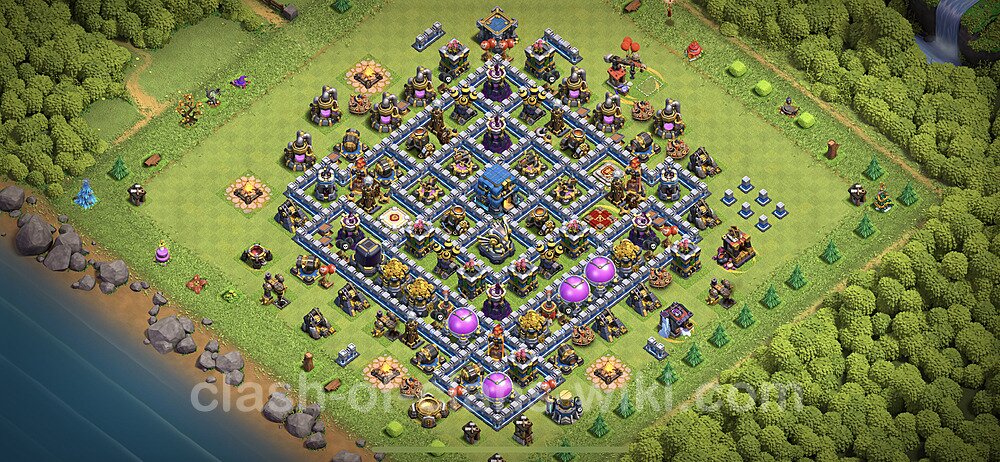 Base plan TH12 (design / layout) with Link, Anti Everything for Farming 2023, #902