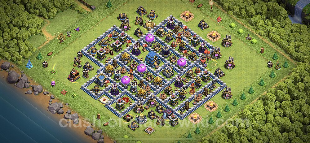 Base plan TH12 (design / layout) with Link, Anti 3 Stars, Hybrid for Farming 2023, #904
