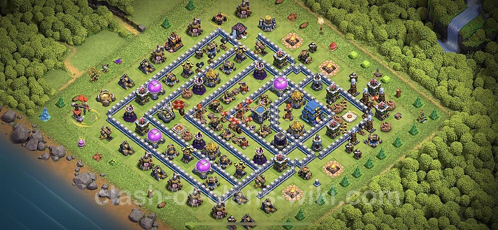 Base plan TH12 (design / layout) with Link, Anti 3 Stars, Hybrid for Farming 2023, #922