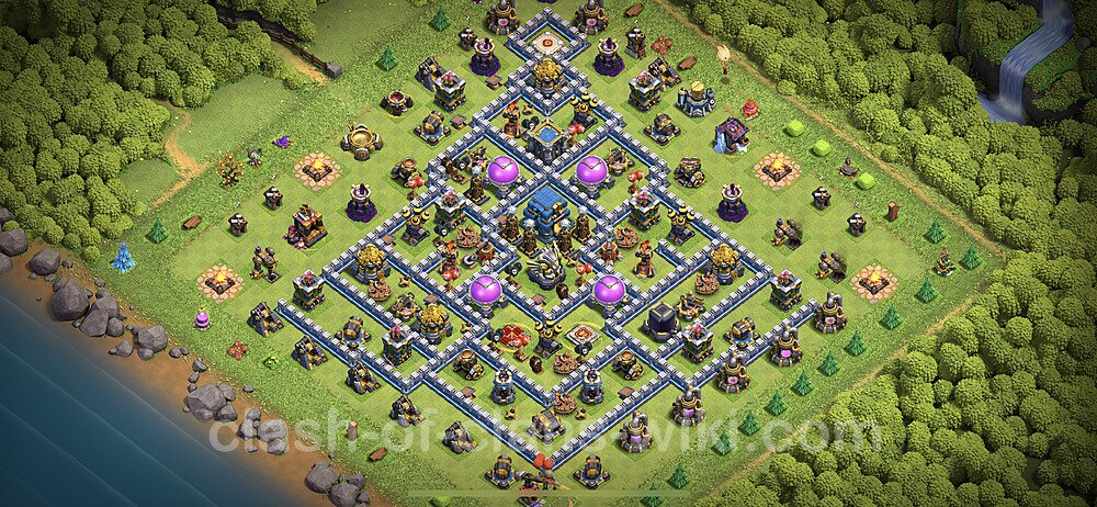 Base plan TH12 (design / layout) with Link, Anti Air / Electro Dragon for Farming 2023, #958