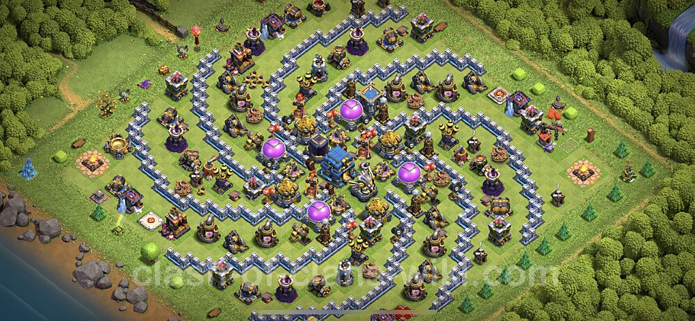 TH12 Troll Base Plan with Link, Copy Town Hall 12 Funny Art Layout, #1