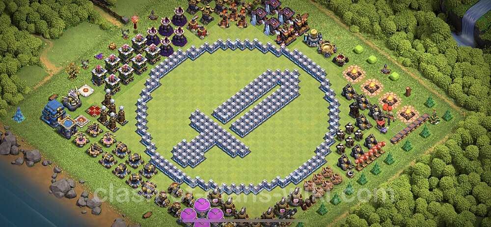 Funny Troll Diseño de aldea Ayuntamiento 12 Copiar - COC TH12 Perfecta Distribucion + Enlace, #14