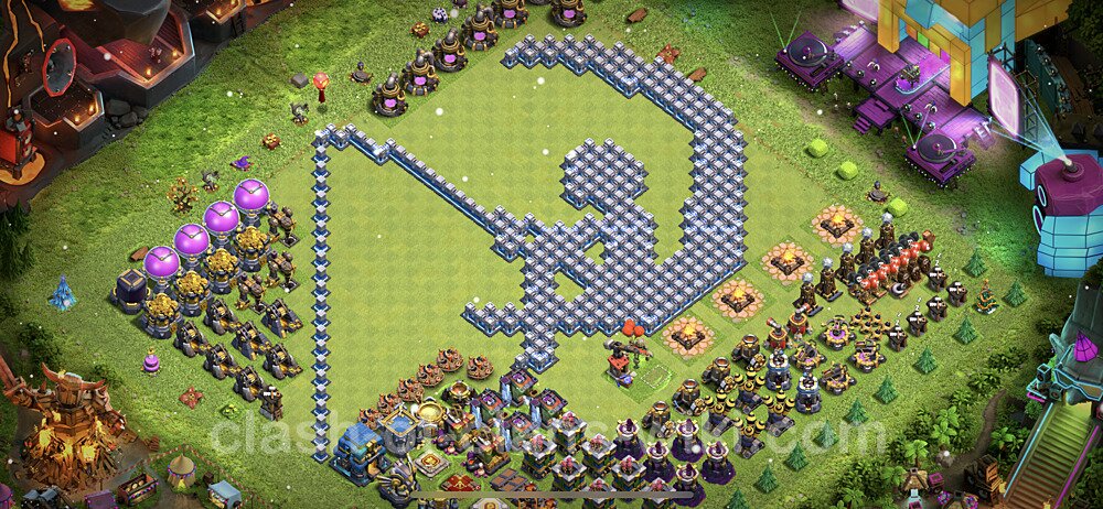 TH12 Troll Base Plan with Link, Copy Town Hall 12 Funny Art Layout, #19