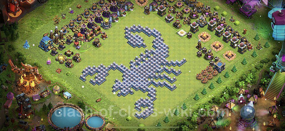 TH12 Troll Base Plan with Link, Copy Town Hall 12 Funny Art Layout, #20