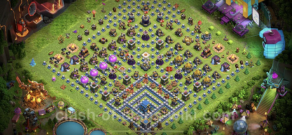 TH12 Troll Base Plan with Link, Copy Town Hall 12 Funny Art Layout, #23