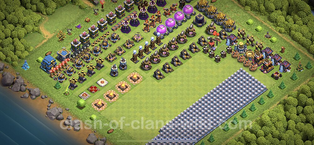 TH12 Troll Base Plan with Link, Copy Town Hall 12 Funny Art Layout, #3