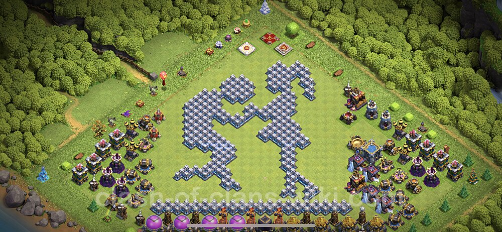 TH12 Troll Base Plan with Link, Copy Town Hall 12 Funny Art Layout, #5