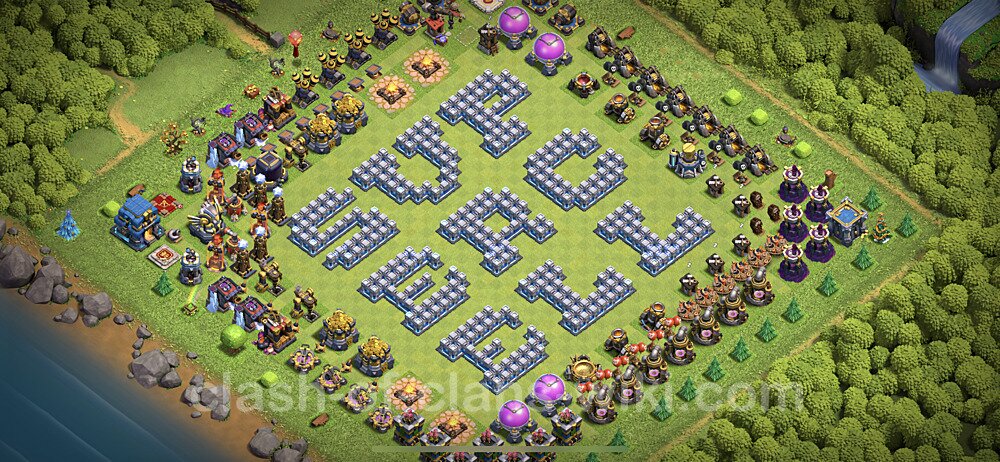 TH12 Troll Base Plan with Link, Copy Town Hall 12 Funny Art Layout, #6