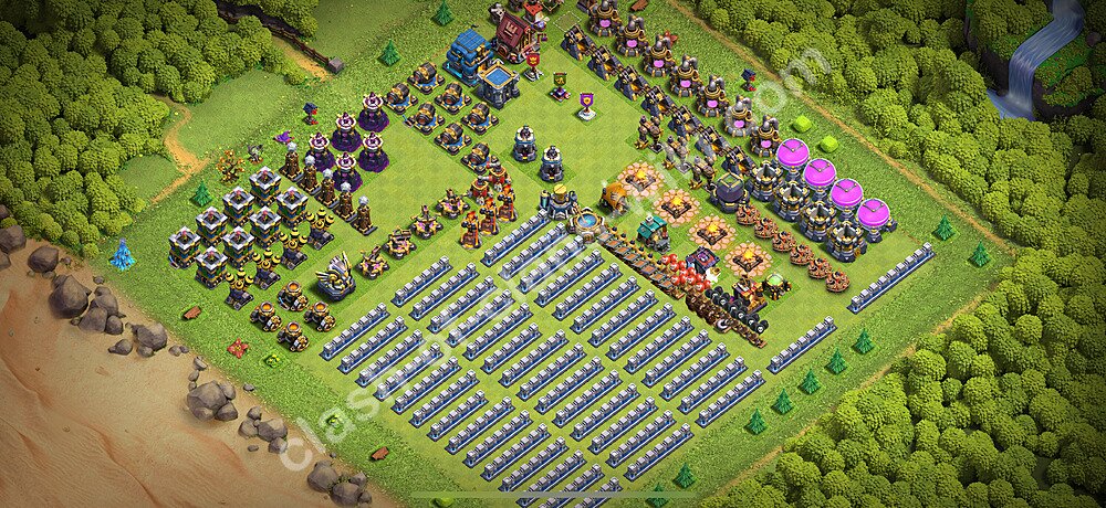 TH12 Troll Base Plan with Link, Copy Town Hall 12 Funny Art Layout 2026, #914