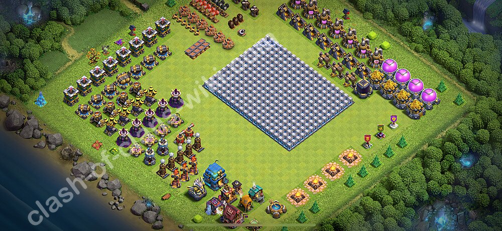Municipio livello 12 Funny Troll Base + Link - Miglior Disposizione Villaggio COC 2025 TH12, #956