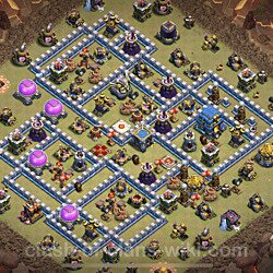 Base plan (layout), Town Hall Level 12 for clan wars (#58)
