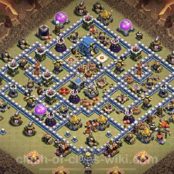 Base plan (layout), Town Hall Level 12 for clan wars (#9)