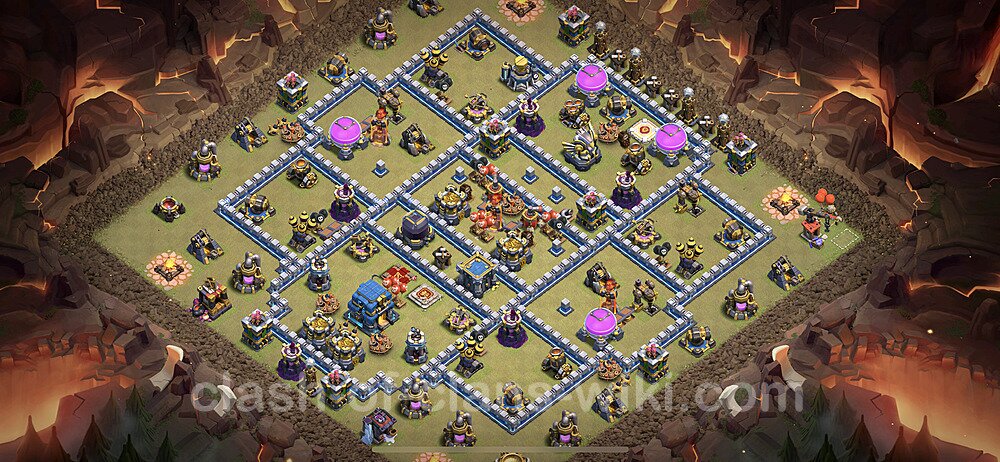 TH12 Max Levels War Base Plan with Link, Hybrid, Copy Town Hall 12 CWL Design 2023, #1201
