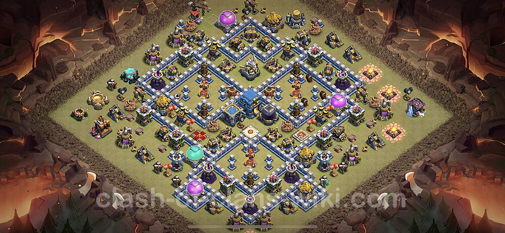 TH12 Max Levels War Base Plan with Link, Copy Town Hall 12 CWL Design 2024, #1367