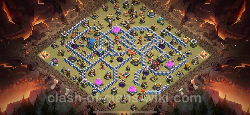 TH12 Anti 2 Stars War Base Plan with Link, Anti Everything, Copy Town Hall 12 CWL Design 2025, #1434