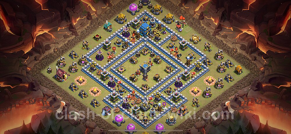TH12 War Base Plan with Link, Copy Town Hall 12 CWL Design 2025, #1638