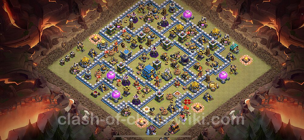 TH12 Max Levels War Base Plan with Link, Copy Town Hall 12 CWL Design 2024, #1671