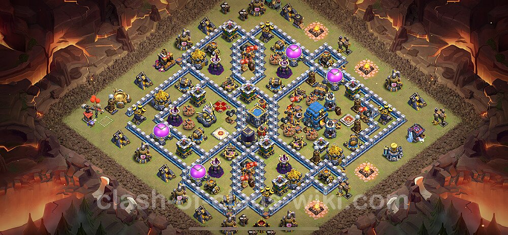 TH12 Max Levels War Base Plan with Link, Hybrid, Copy Town Hall 12 CWL Design 2024, #1866