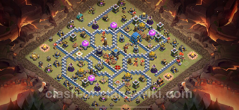 Die Anti 3 Sterne Clan War Base RH12 + Link, Anti Air / Electro Dragon 2024 - COC Rathaus Level 12 Kriegsbase (CK / CW), #1930