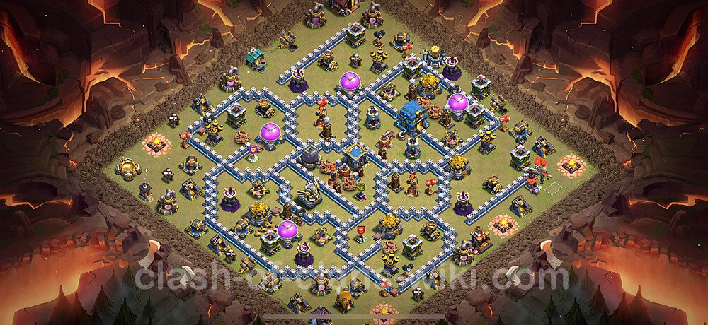 TH12 Anti 3 Stars War Base Plan with Link, Anti Air / Electro Dragon, Copy Town Hall 12 CWL Design 2025, #1930