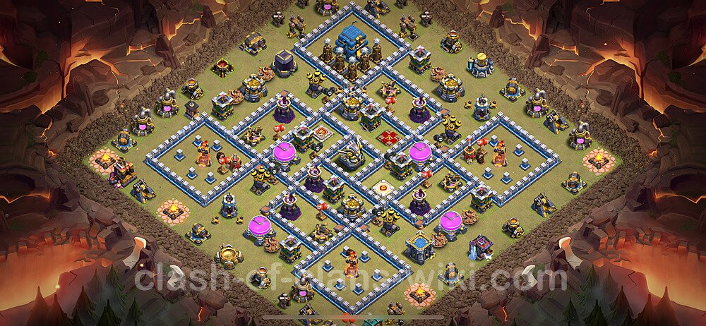 Die Clan War Base RH12 + Link, Anti 3 Sterne, Anti Alles 2024 - COC Rathaus Level 12 Kriegsbase (CK / CW), #2122