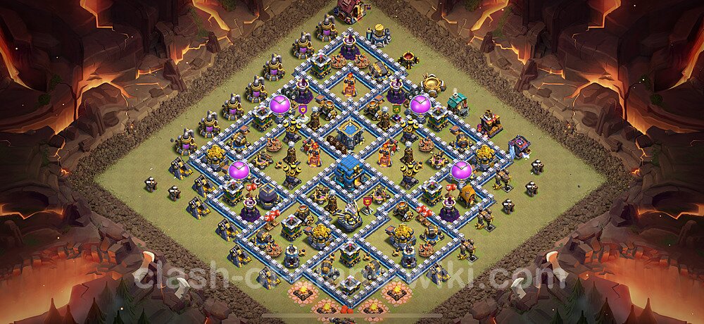 TH12 Anti 2 Stars War Base Plan with Link, Anti Everything, Copy Town Hall 12 CWL Design 2025, #2370