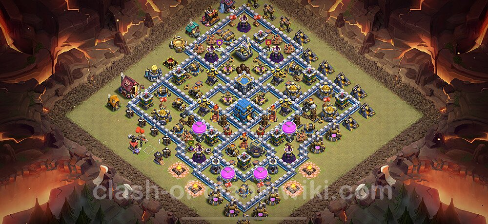 TH12 Anti 2 Stars War Base Plan with Link, Anti Everything, Copy Town Hall 12 CWL Design 2025, #2399