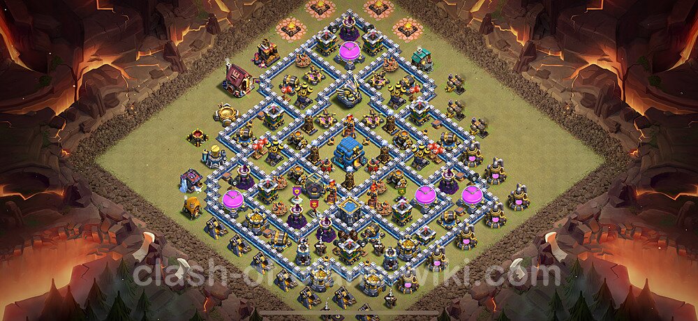 TH12 Anti 2 Stars War Base Plan with Link, Anti Everything, Copy Town Hall 12 CWL Design 2025, #2401