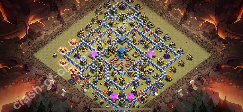 TH12 Anti 2 Stars War Base Plan with Link, Anti Everything, Copy Town Hall 12 CWL Design 2026, #2442