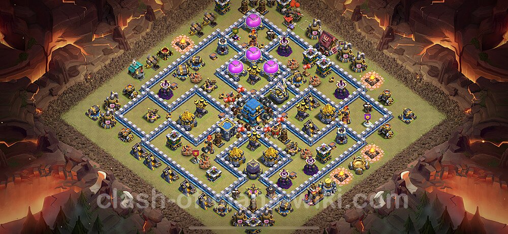 Top Base de Guerre HDV 12 + Lien (Link), Anti Air / Electro Dragon 2025 gdc - Hôtel de Ville 12 Base Copier, #2642
