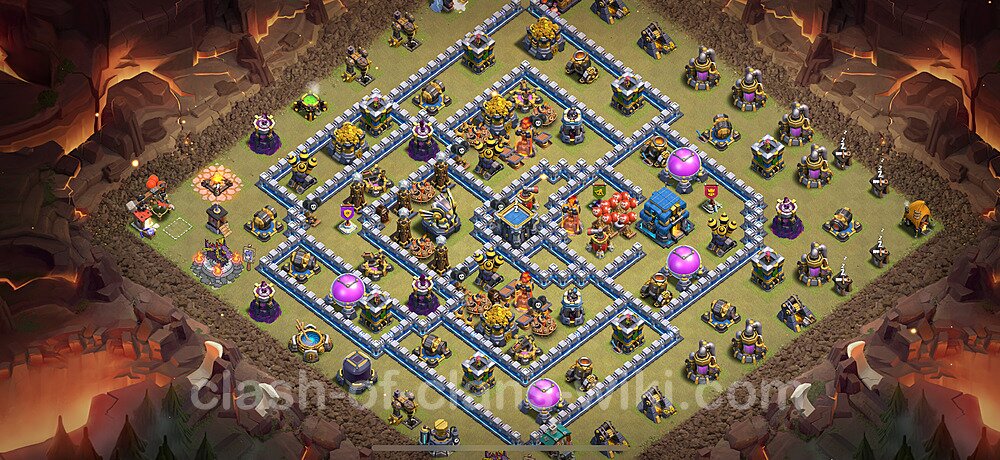 TH12 War Base Plan with Link, Anti Everything, Copy Town Hall 12 CWL Design 2025, #2820