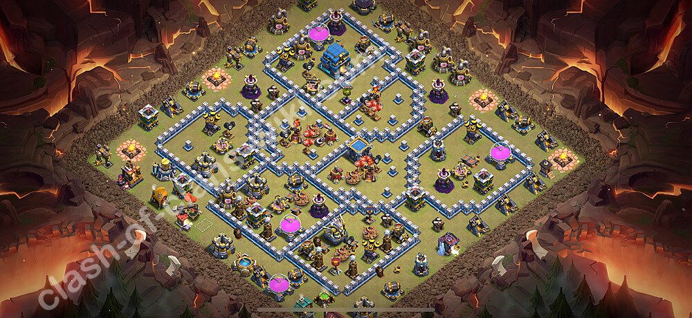 TH12 Anti 3 Stars War Base Plan with Link, Copy Town Hall 12 CWL Design 2026, #2823