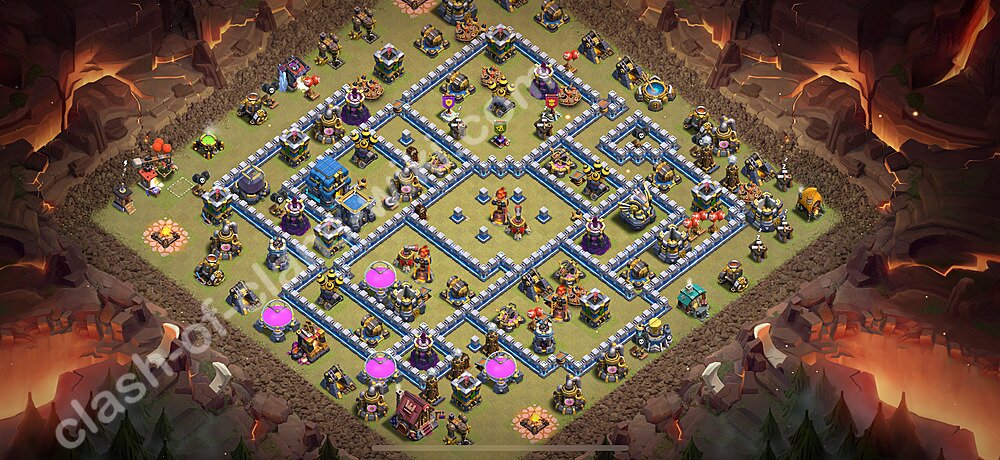 TH12 War Base Plan with Link, Copy Town Hall 12 CWL Design 2026, #2824