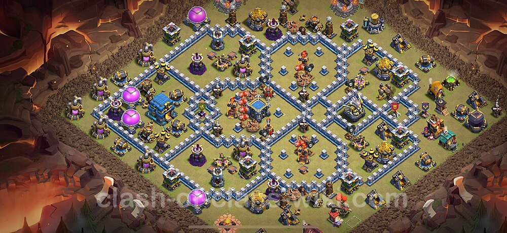 TH12 Anti 3 Stars War Base Plan with Link, Anti Everything, Copy Town Hall 12 CWL Design 2025, #2827