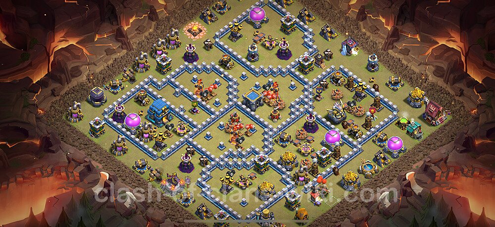 TH12 Anti 3 Stars War Base Plan with Link, Anti Everything, Copy Town Hall 12 CWL Design 2025, #2828