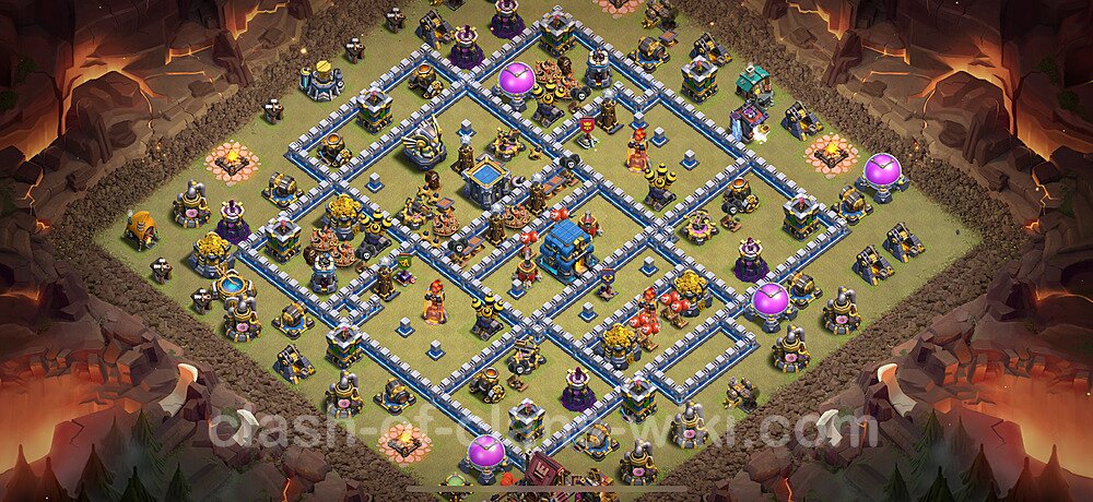 TH12 Anti 3 Stars War Base Plan with Link, Anti Everything, Copy Town Hall 12 CWL Design 2025, #2855