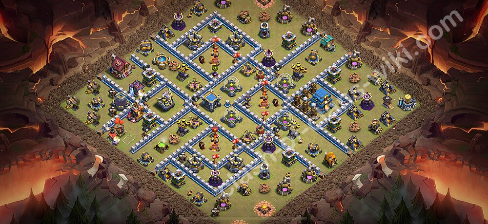 TH12 Anti 3 Stars War Base Plan with Link, Anti Air / Electro Dragon, Copy Town Hall 12 CWL Design 2026, #3415