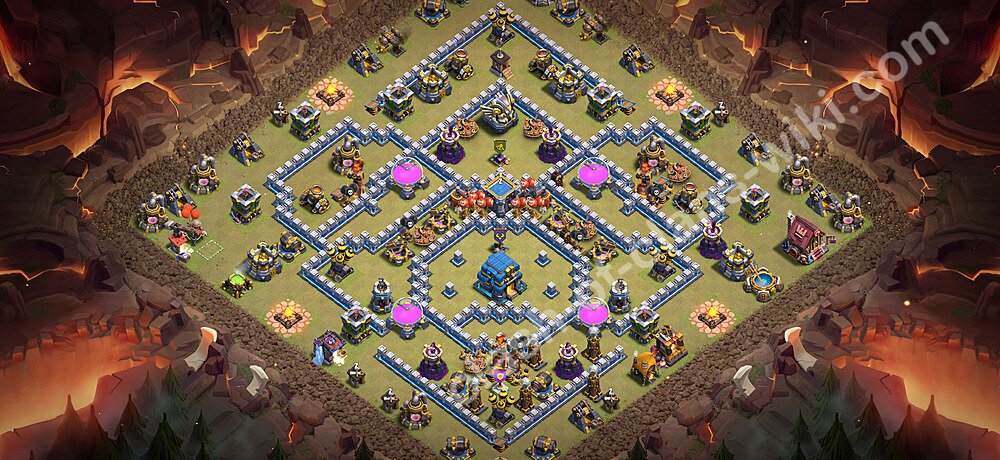Base War Anti Bintang 2 TH12 dengan Link, Anti Segalanya, Salin Desain Liga Perang Klan (CWL) Balai Kota 12 2026, #3439