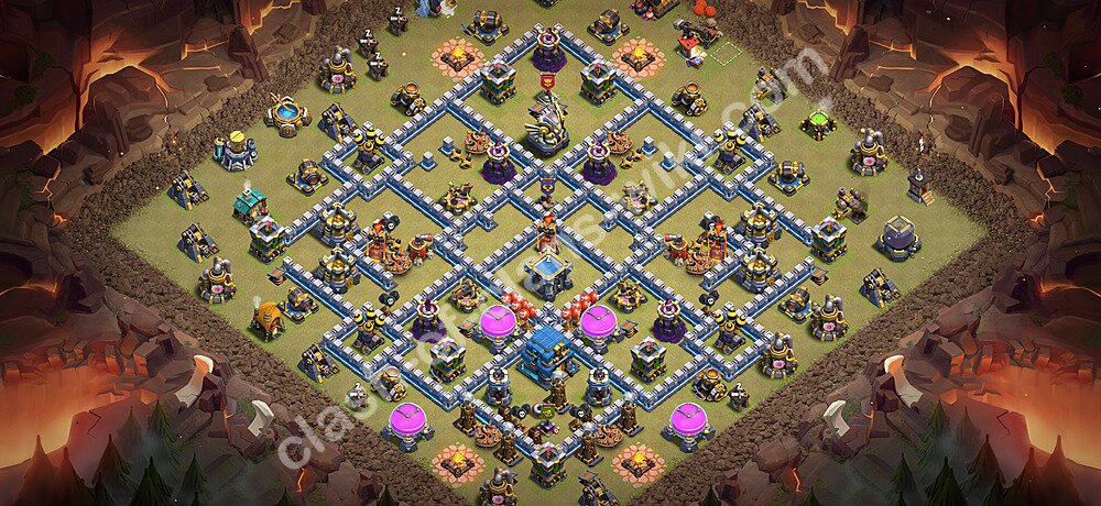 TH12 Anti 3 Stars War Base Plan with Link, Anti Air / Electro Dragon, Copy Town Hall 12 CWL Design 2026, #3506