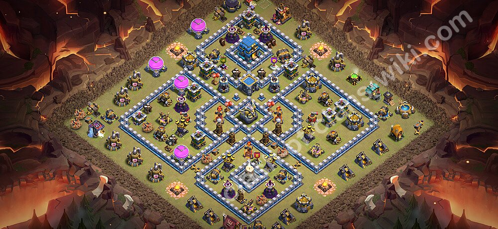 TH12 Anti 2 Stars War Base Plan with Link, Copy Town Hall 12 CWL Design 2026, #3634