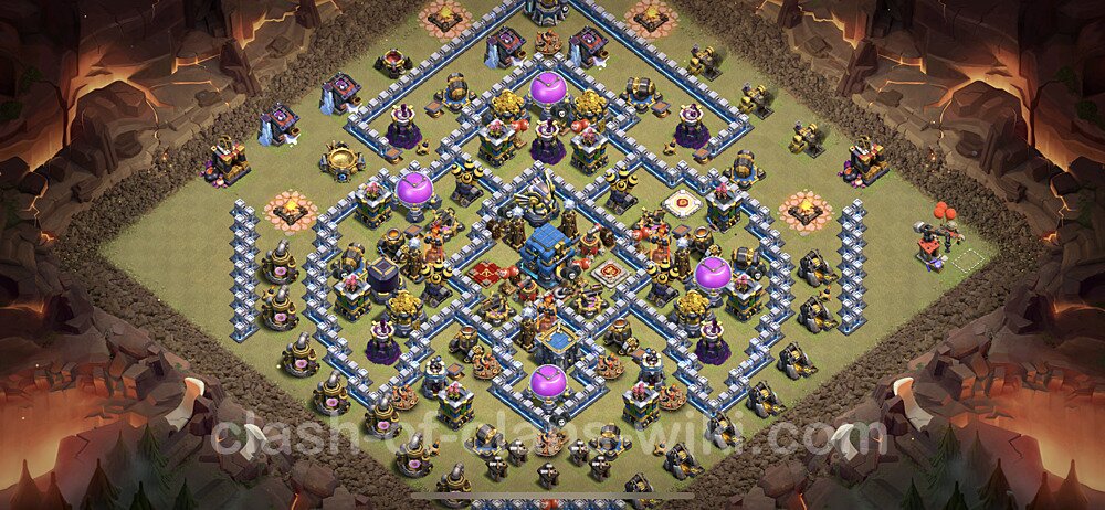 TH12 Max Levels War Base Plan with Link, Copy Town Hall 12 CWL Design, #54