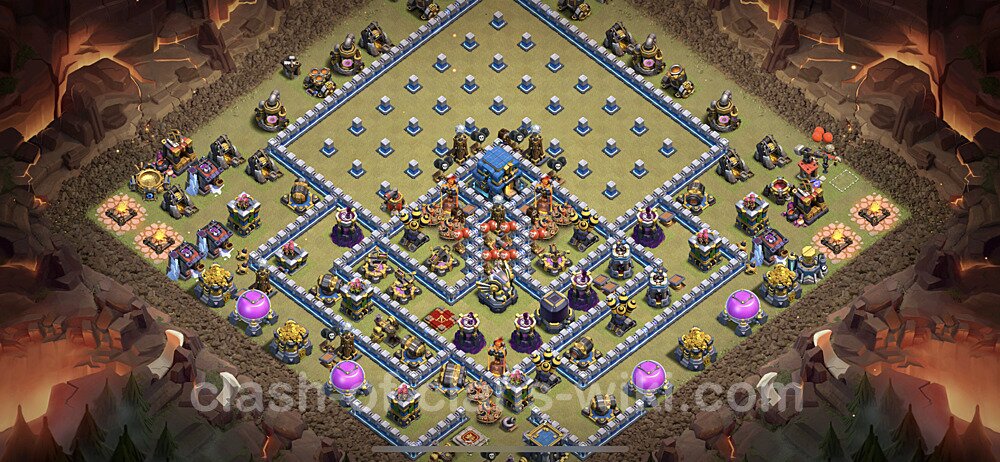 TH12 Max Levels War Base Plan with Link, Copy Town Hall 12 CWL Design, #59